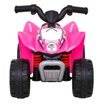 Quad Honda 250X TRX na akumulator Różowy + Klakson + LED + Ekoskóra